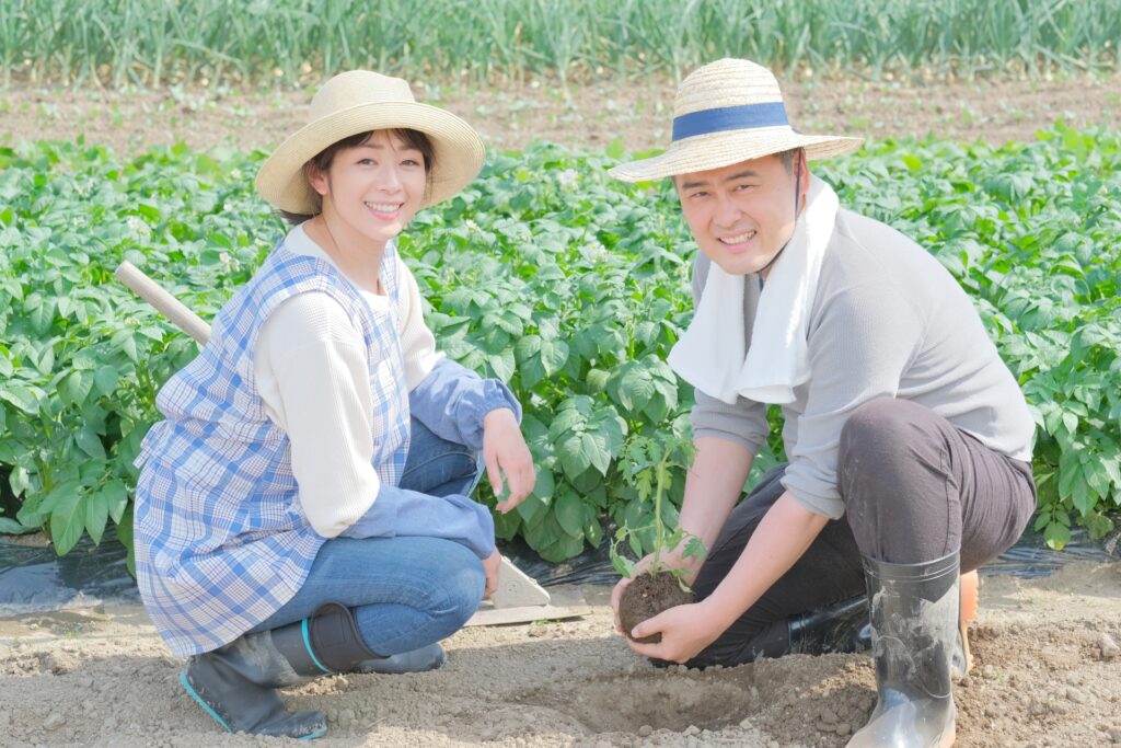 田舎で働く夫婦