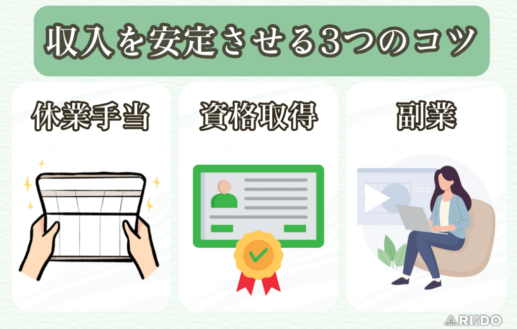 収入　安定　コツ