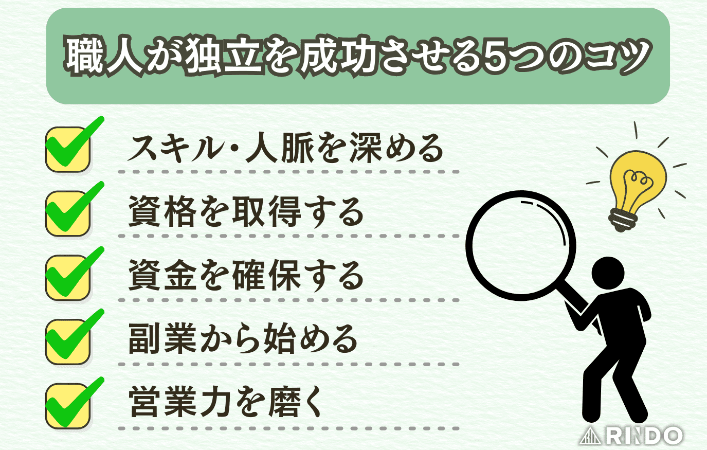 職人　独立　成功