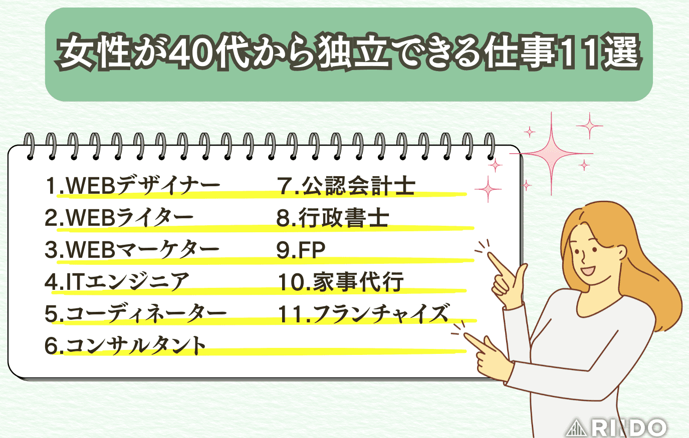 40代から独立できる仕事　女性
