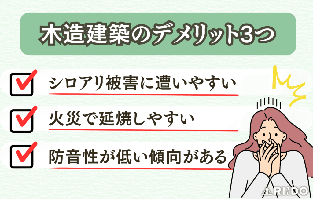木造建築　デメリット