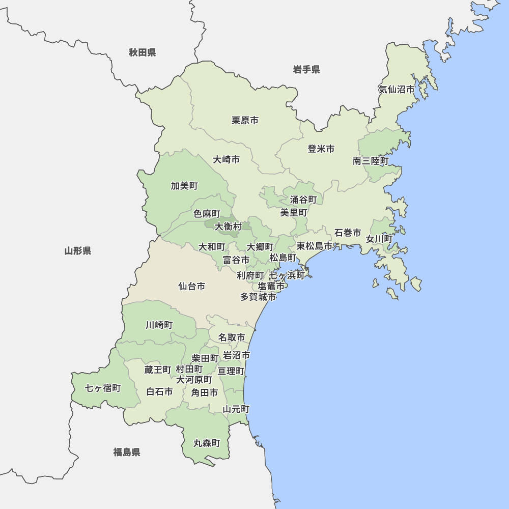 宮城県　地図